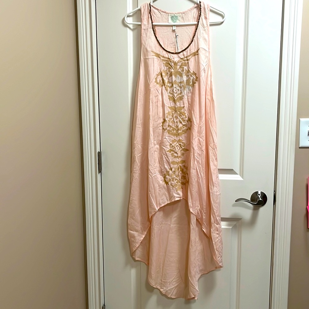 Z&L beaded neck hi-low dress -NWT